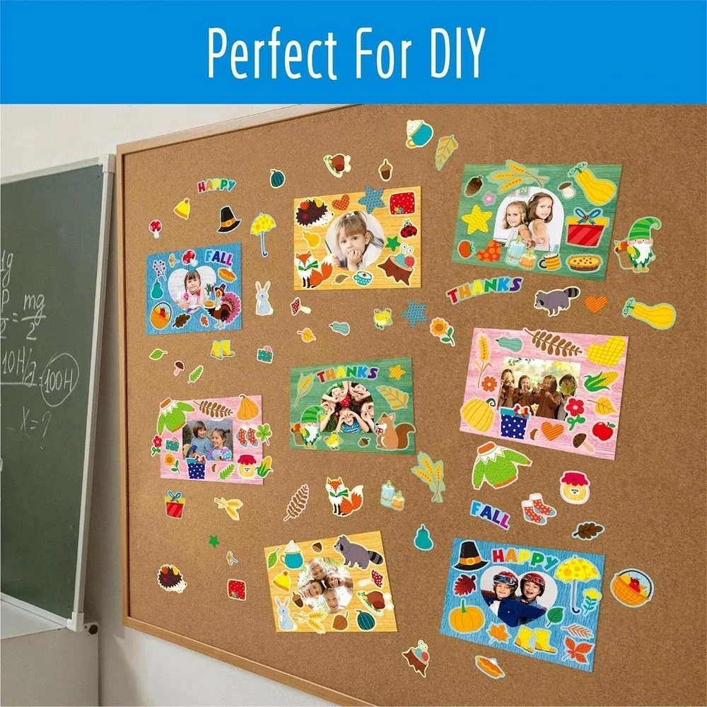 Hebayy Picture‎ Frame Happy Fall Autumn Stickers DIY Art Craft Kits For Kids